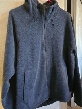 REI Men's Zip-Up Hooded Fleece Jacket - Navy